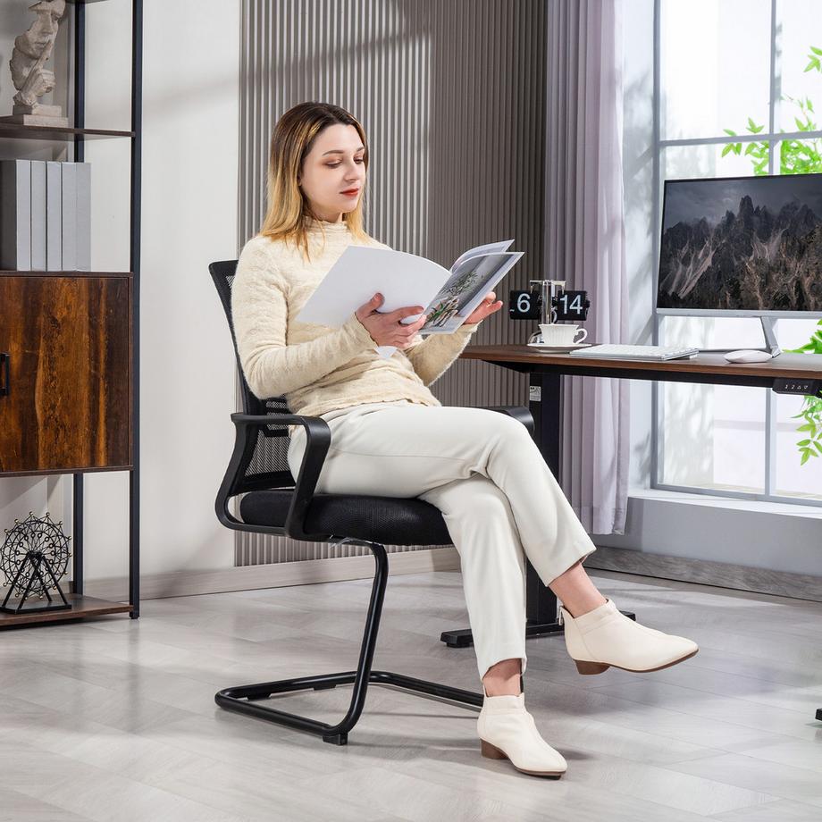 HOMCOM Chaise visiteur  
