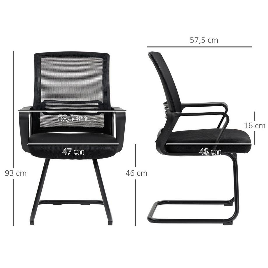 HOMCOM Chaise visiteur  