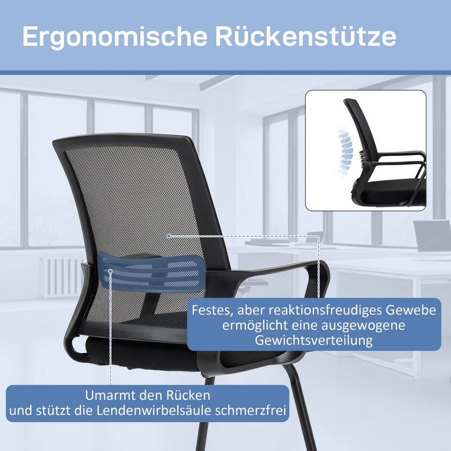 HOMCOM Chaise visiteur  
