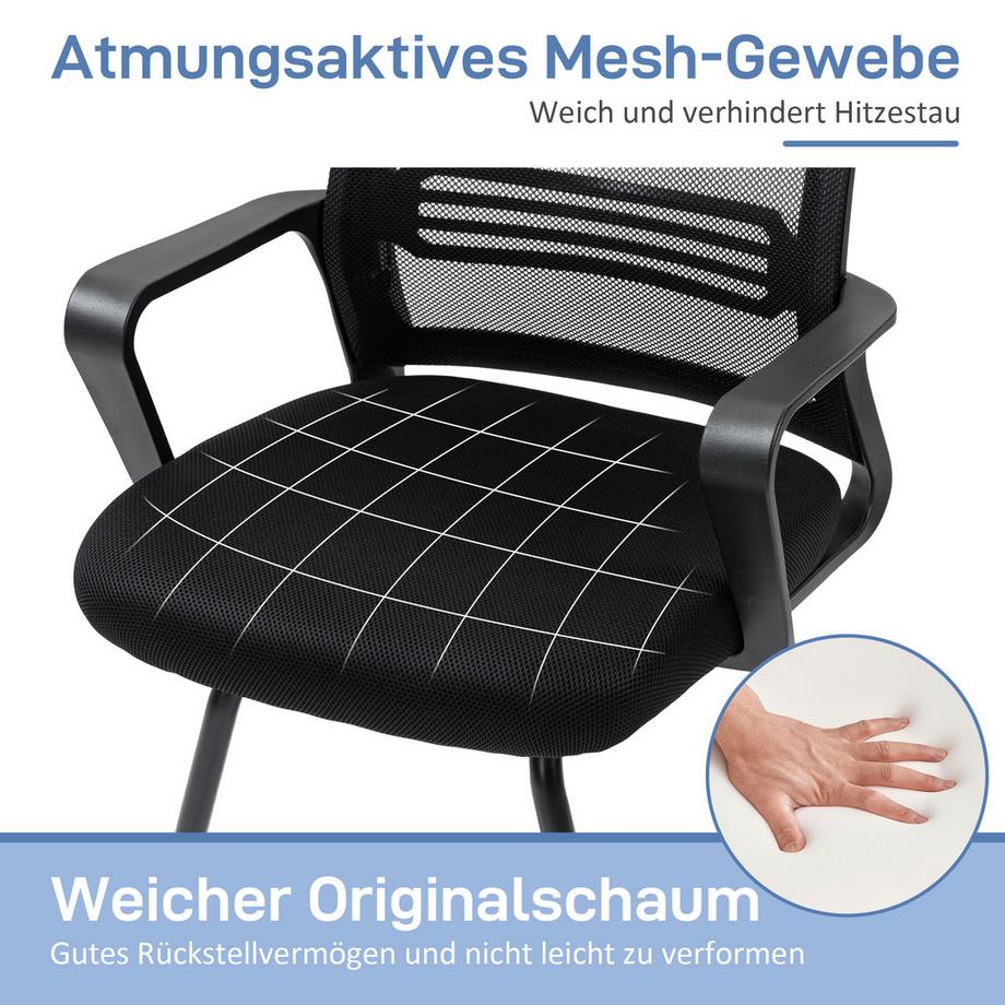 HOMCOM Chaise visiteur  