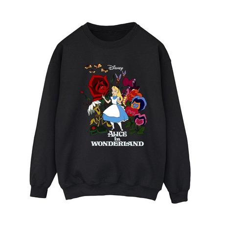 Disney  Alice In Wonderland Flowers Sweatshirt 