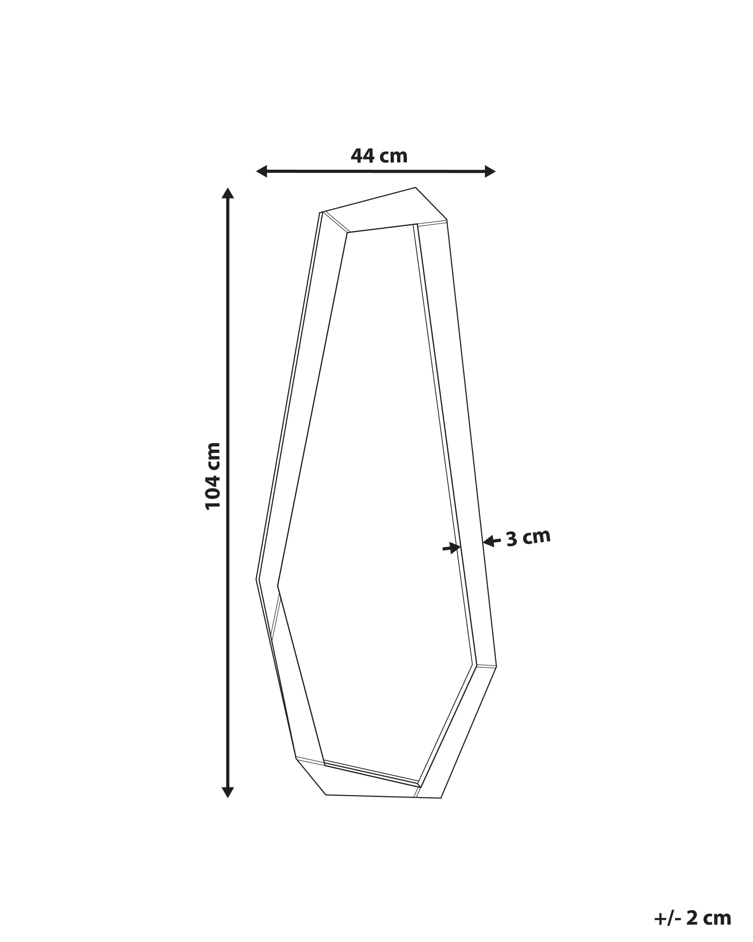 Beliani Specchio en Fibra a media densità (MDF) Moderno CHANU  