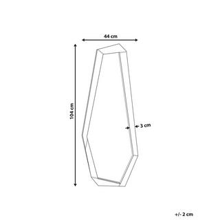 Beliani Specchio en Fibra a media densità (MDF) Moderno CHANU  