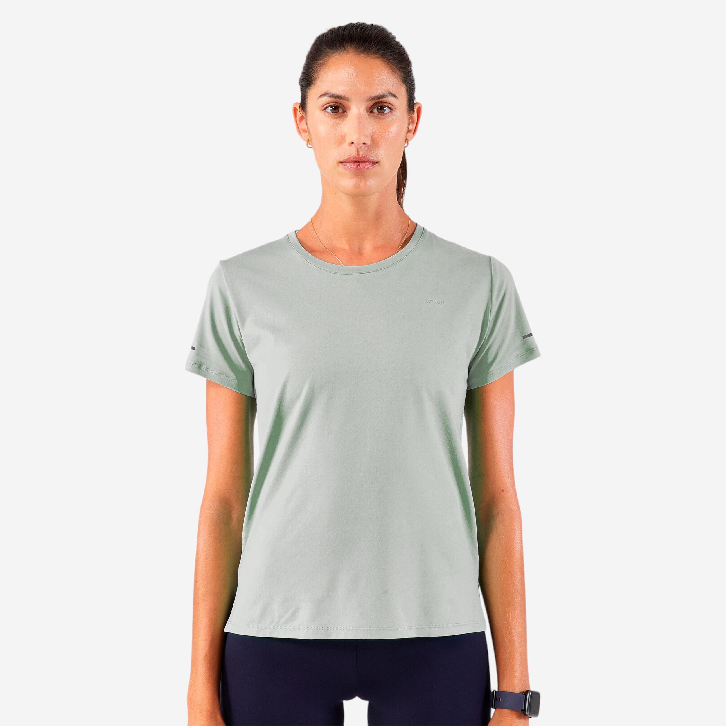 KIPRUN  T-shirt de course femme respirant manches courtes polyester 