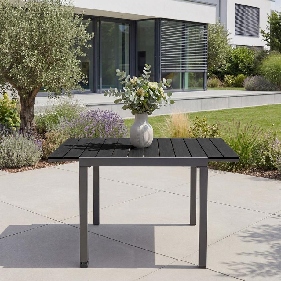Tectake Tavolo da giardino in alluminio Inca Per 4-6 persone, allungabile  