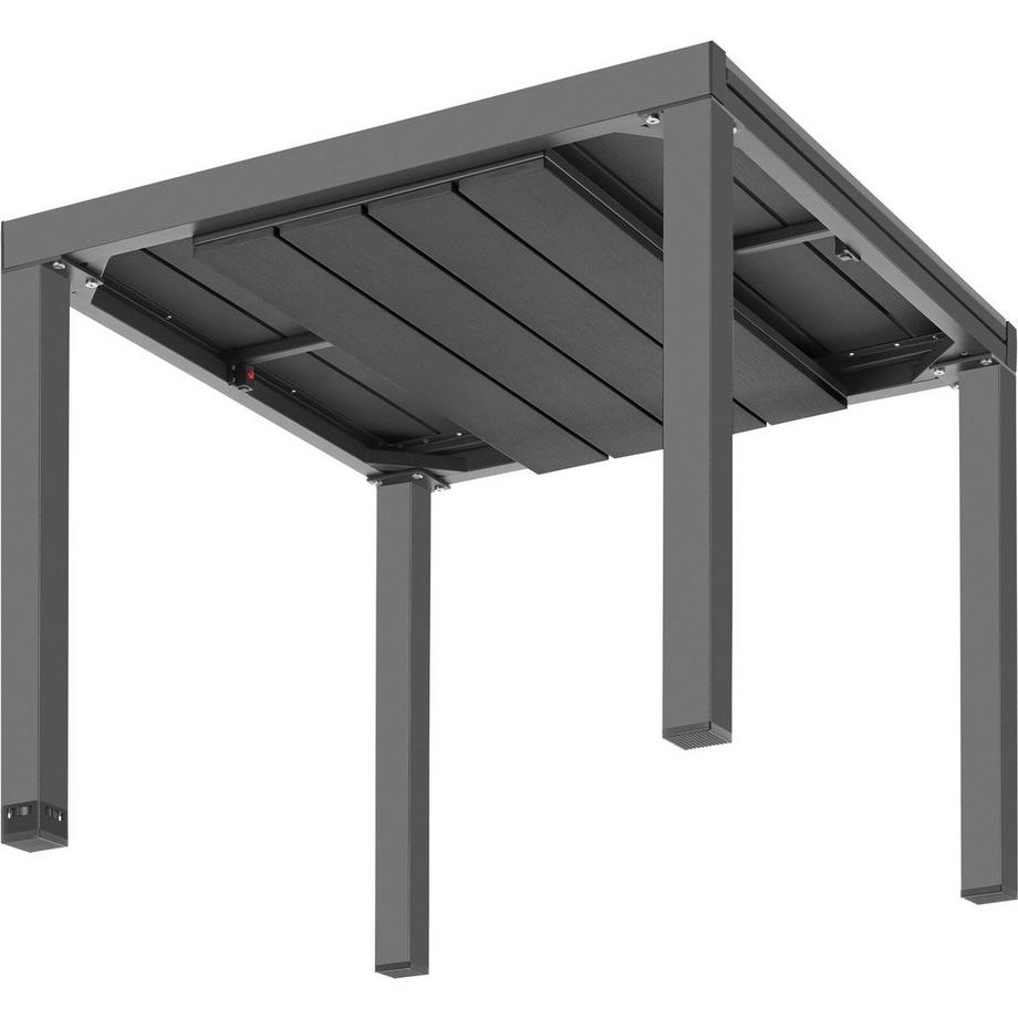 Tectake Tavolo da giardino in alluminio Inca Per 4-6 persone, allungabile  