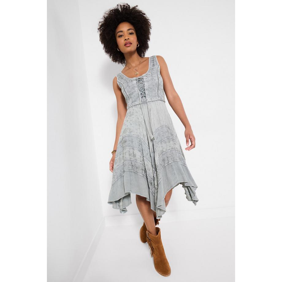 Joe Browns Knielanges Jacquard Besticktes Zipfelsaum Kleid  