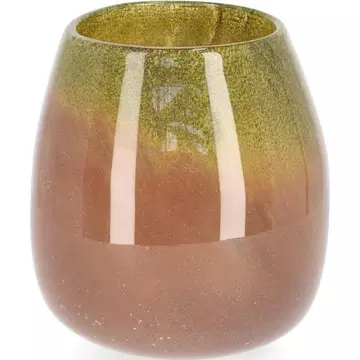Vase Vénus tonneau vert orange 18