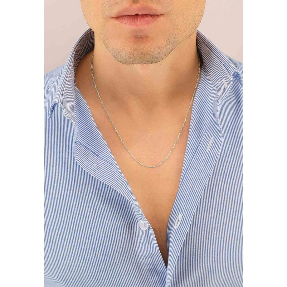 MUAU Schmuck  Collier Rundanker Weissgold 750, 1.3mm, 40cm 