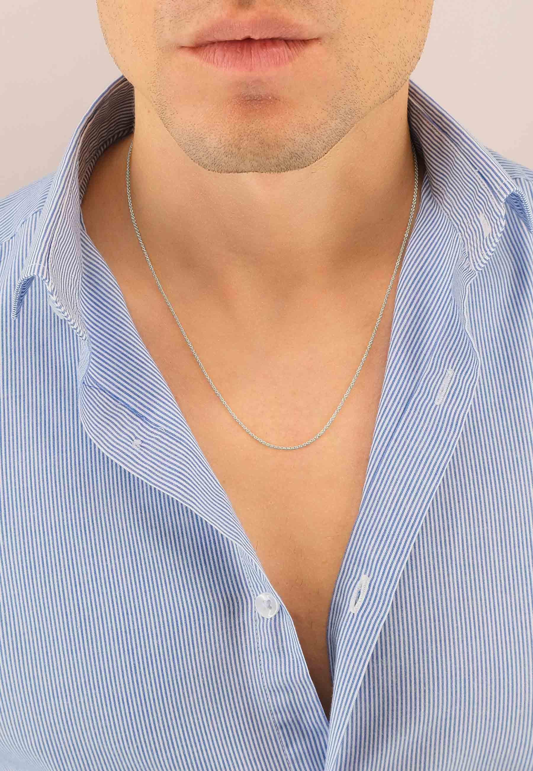 MUAU Schmuck  Collier Rundanker Weissgold 750, 1.3mm, 40cm 