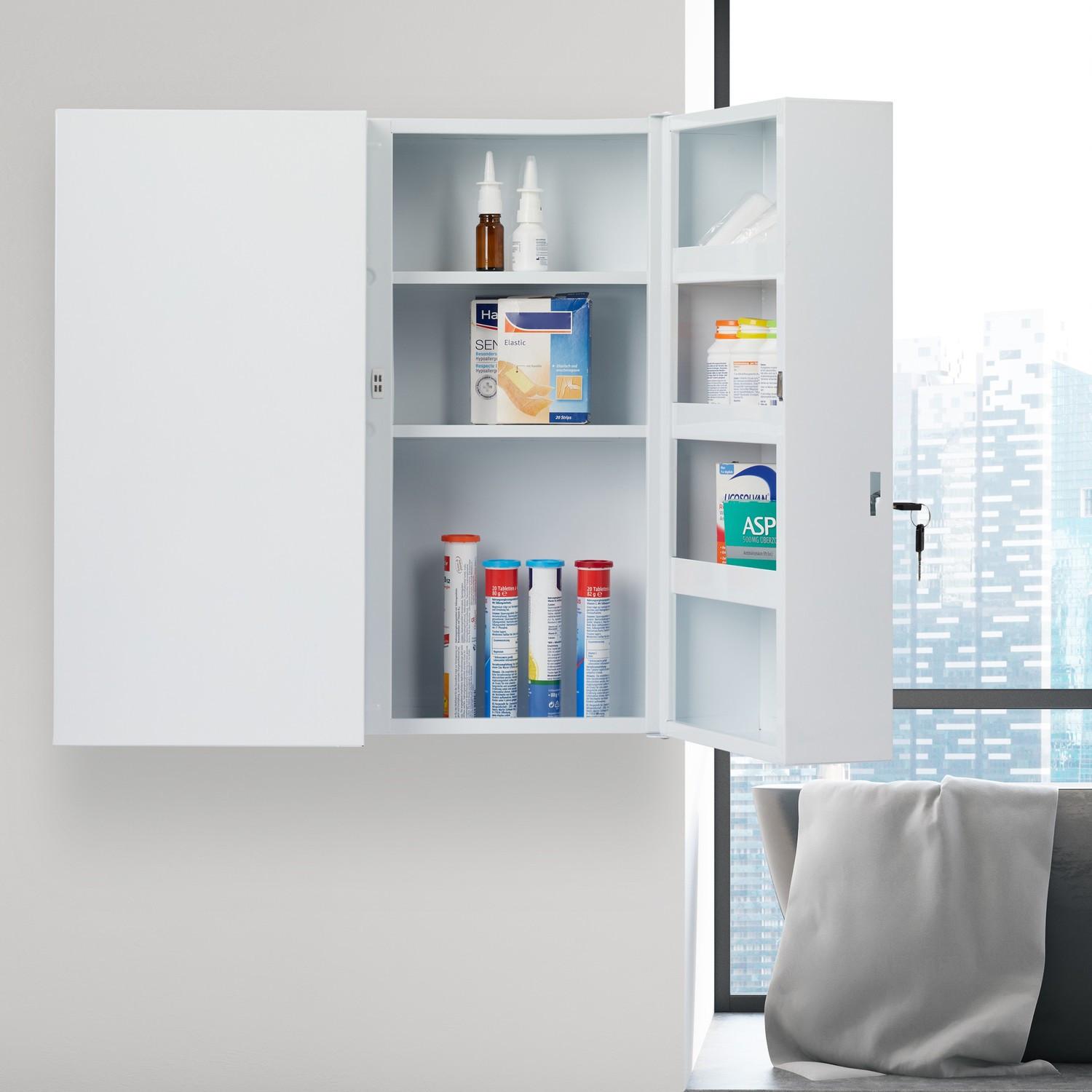 Northix Armadietto per medicinali XXL con 2 ante  