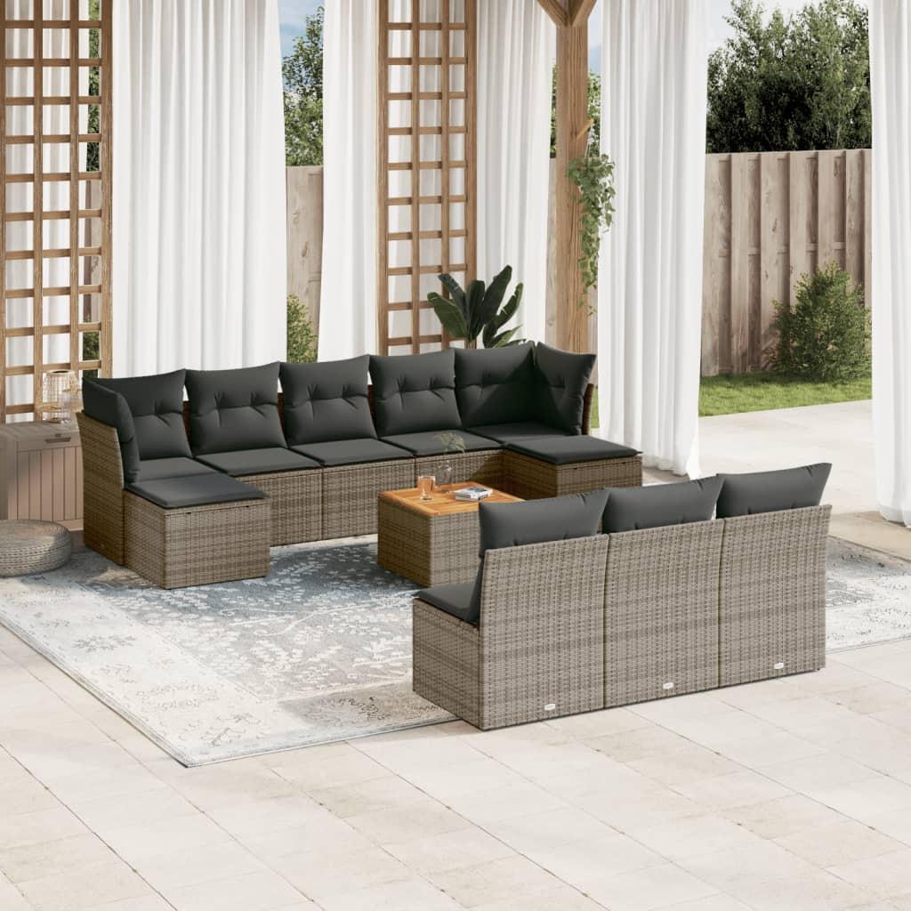 VidaXL set divano da giardino Polirattan  