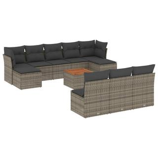 VidaXL set divano da giardino Polirattan  