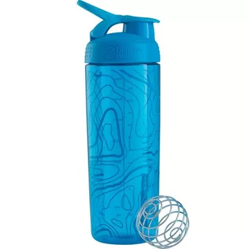 28oz / 820ml BlenderBottle SportMixer Signature Sleek, Aqua/Aqua