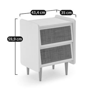 La Redoute Intérieurs Nachtschrank Taga mit 2 Rattan-Schubladen  