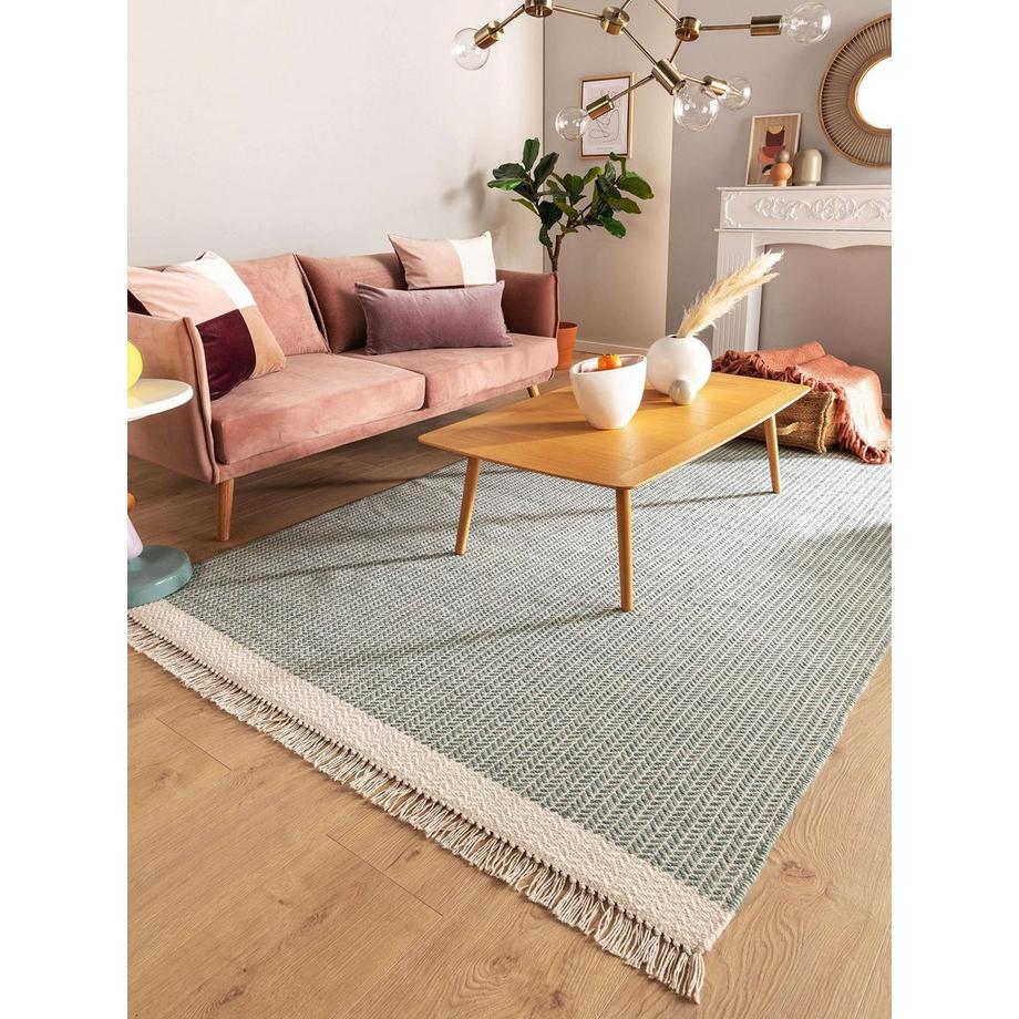 Benuta Tappeto di lana Kim Menta  