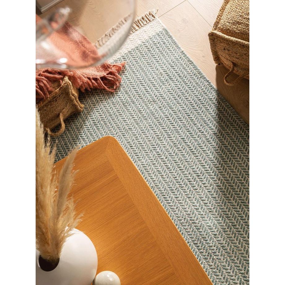 Benuta Tappeto di lana Kim Menta  