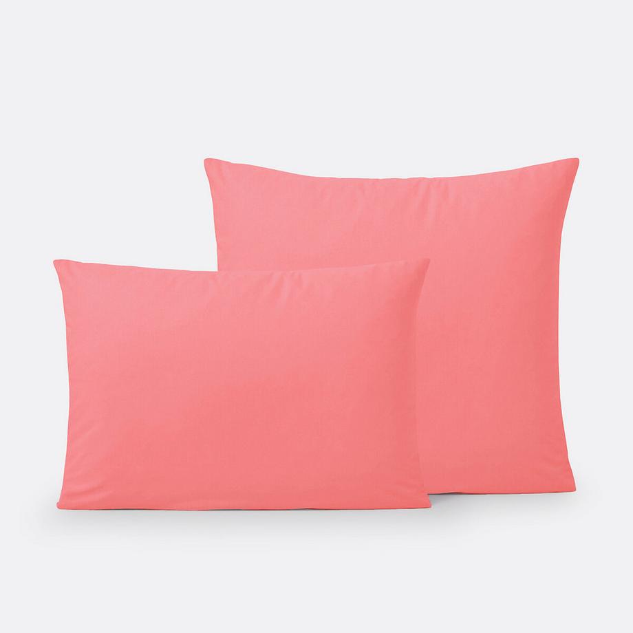 Taie d'oreiller unie coton