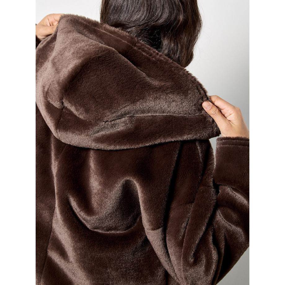 APRICOT Veste réversible en daim fausse fourrure  