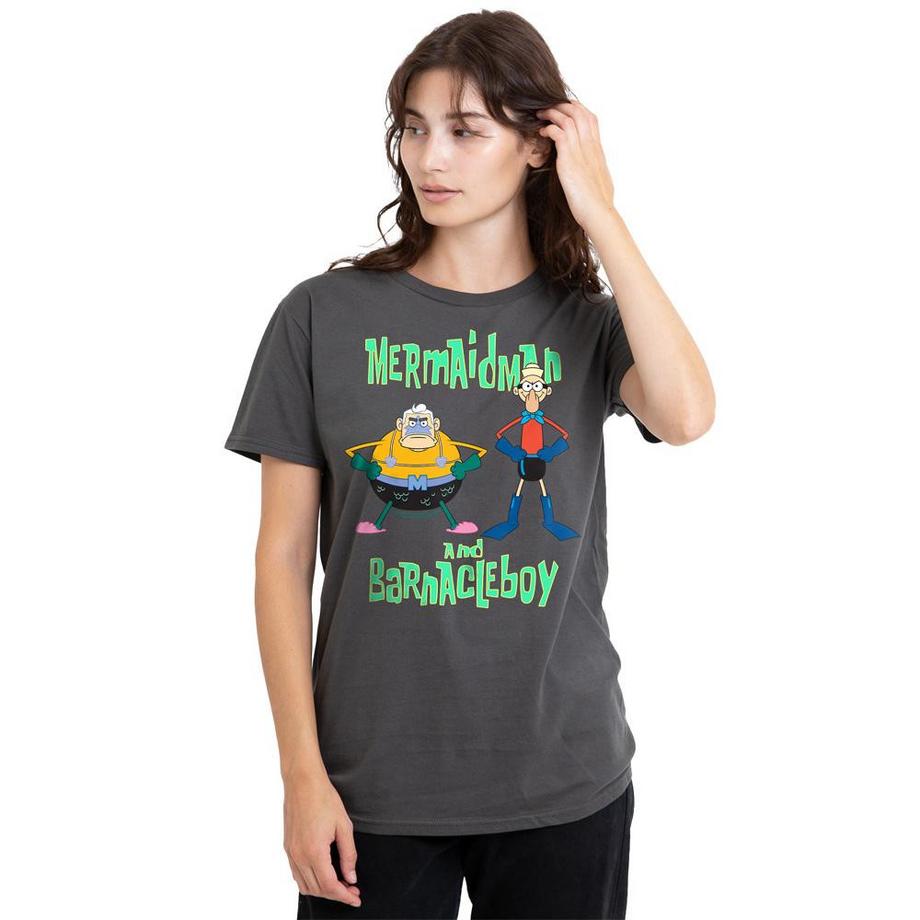 Nickelodeon T-Shirt grafico Mermaid Man e Barnacle Boy  