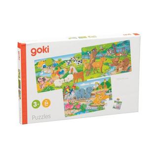 goki  Puzzle Puzzleset Tiere (3x24) 