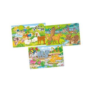 goki  Puzzle Puzzleset Tiere (3x24) 