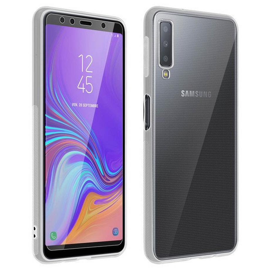 Coque souple + Film verre Galaxy A7 2018