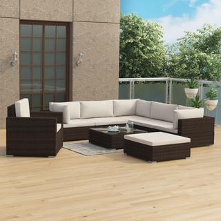 VidaXL Mobilier de jardin rotin synthétique  
