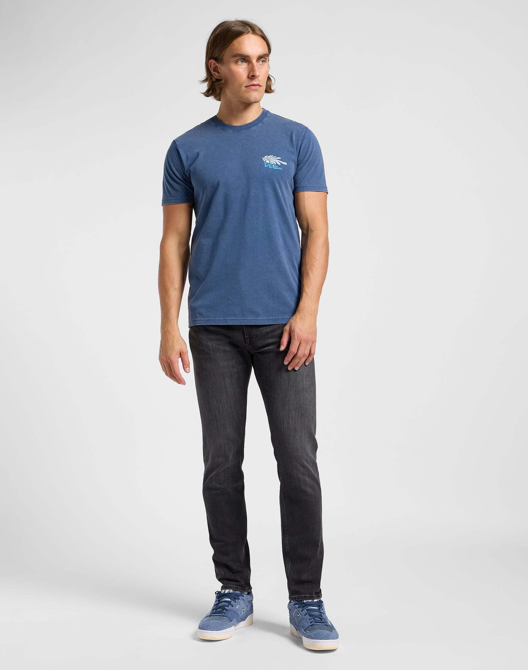 Lee Medium Logo T-Shirt Orion Blue  