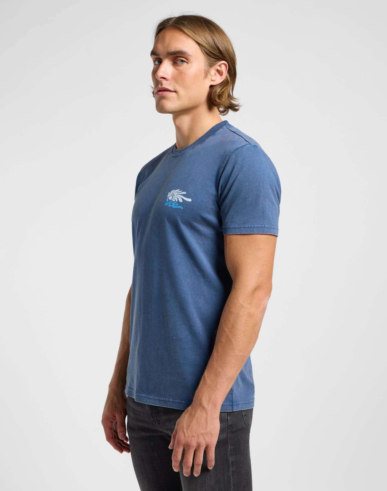 Lee Medium Logo T-Shirt Orion Blue  