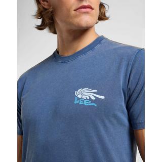 Lee Medium Logo T-Shirt Orion Blue  