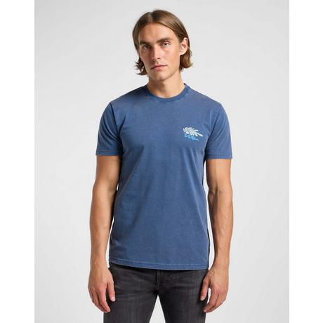 Lee Medium Logo T-Shirt Orion Blue  