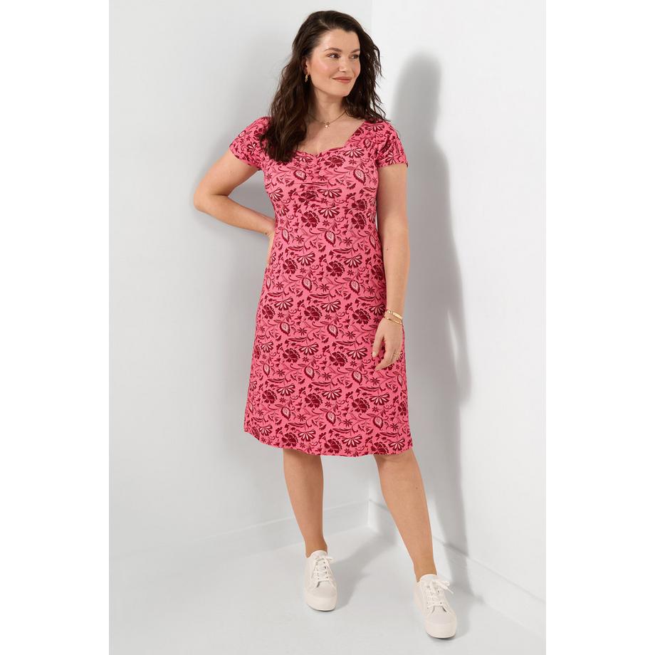 Joe Browns Jersey-Kleid mit Print und gerafftem Detail  