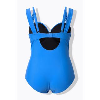 Ulla Popken Costume da bagno Coppe Ferretto Nervature Spalline Doppie  