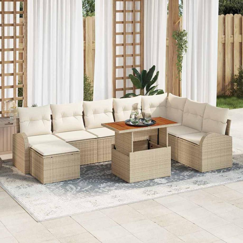 VidaXL Canapé de jardin poly rattan  