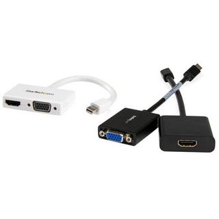 STARTECH.COM  StarTech.com Adattatore Mini DisplayPort a HDMI e VGA - Convertitore audio/video da viaggio mDP 2 in 1 - 1920x1200 / 1080p - bianco 