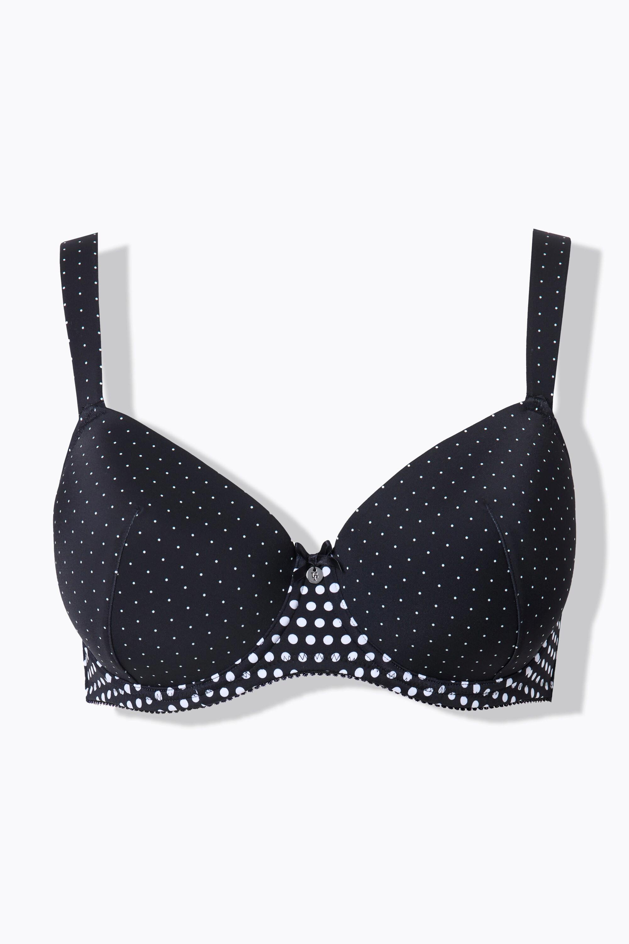 Ulla Popken Soutien-gorge à armatures motif à pois bonnets souples  