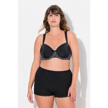 Reggiseno con pallini, ferretto, coppe morbide e coppa B-F