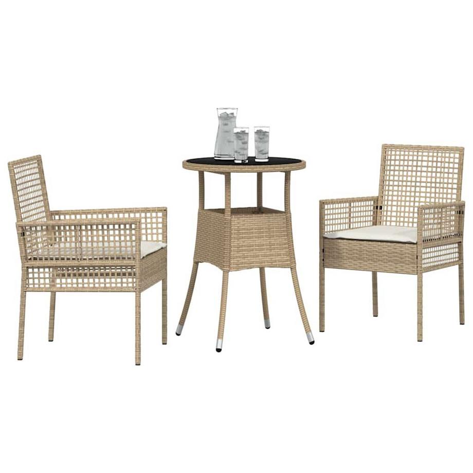 VidaXL Mobilier de jardin poly rattan  