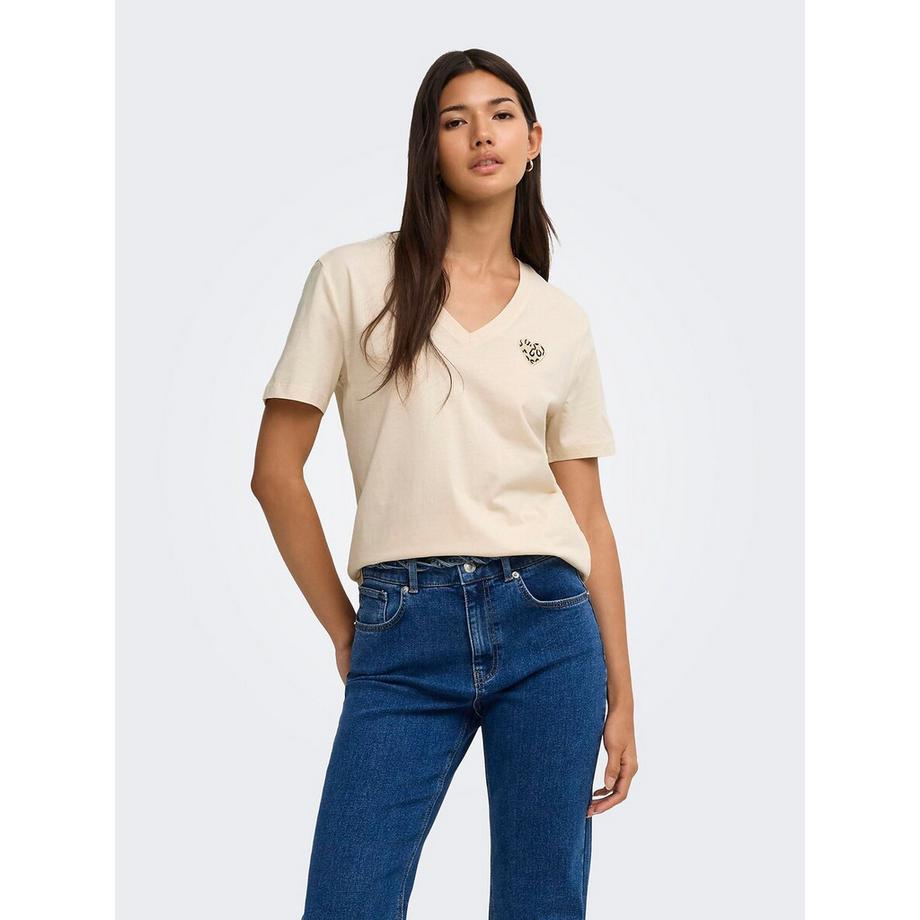 Tee shirt col v manches courtes