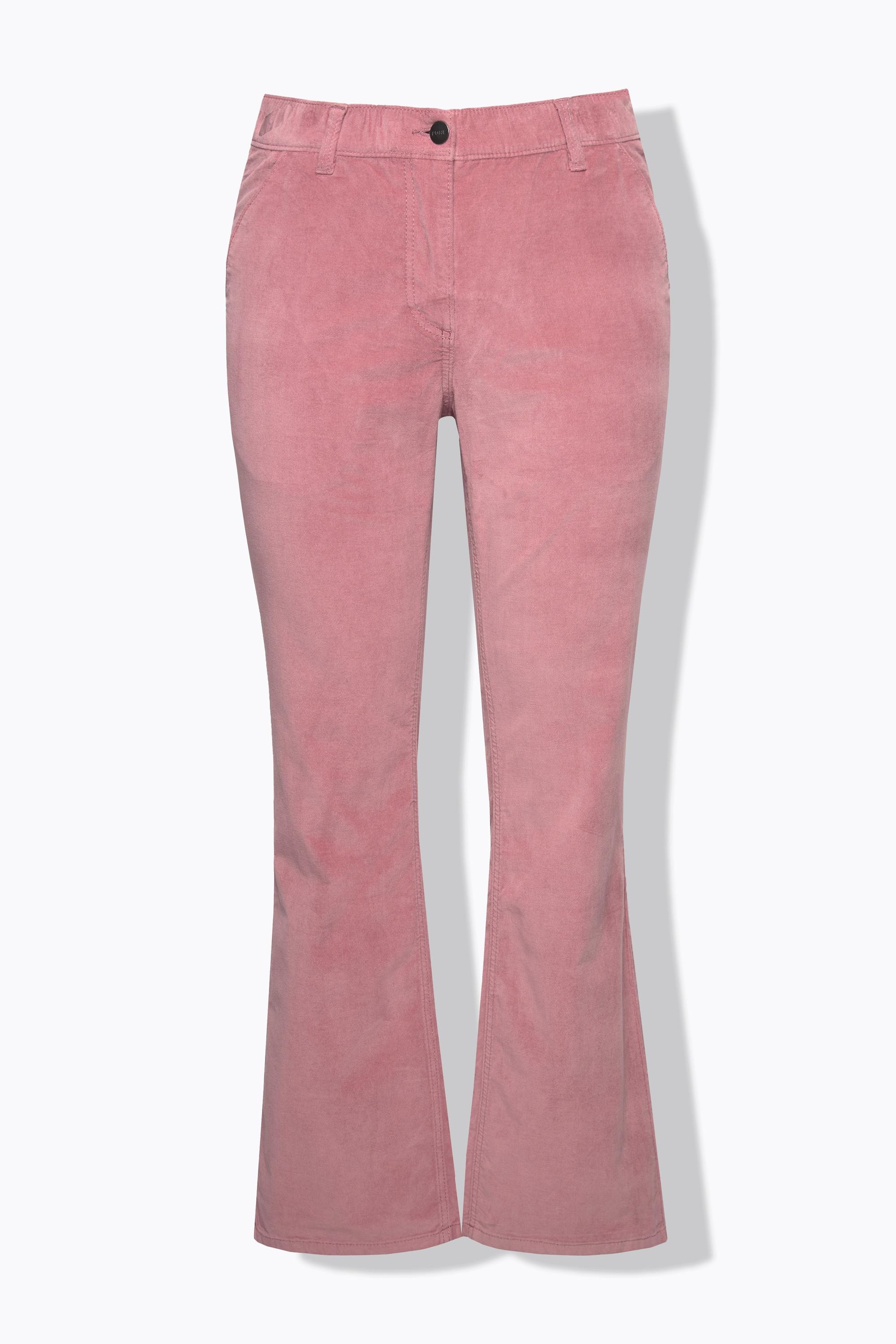 Ulla Popken  Pantalon en velours côtelé stretch Marie, jambe large, coton bio 