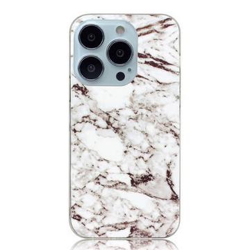iPhone 14 Pro Max - Silikon Gummi Case White Marble