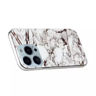 Cover-Discount  iPhone 14 Pro Max - Silikon Gummi Case White Marble 