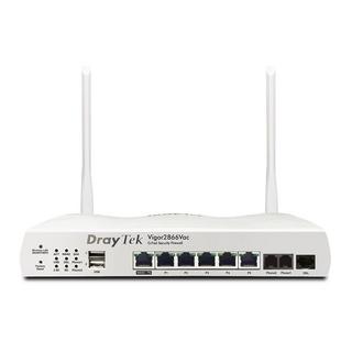 DrayTek  Vigor 2866AX: Gfast Modem-Firewall WLAN-Router Gigabit Ethernet Dual-Band (2,4 GHz/5 GHz) Grau 