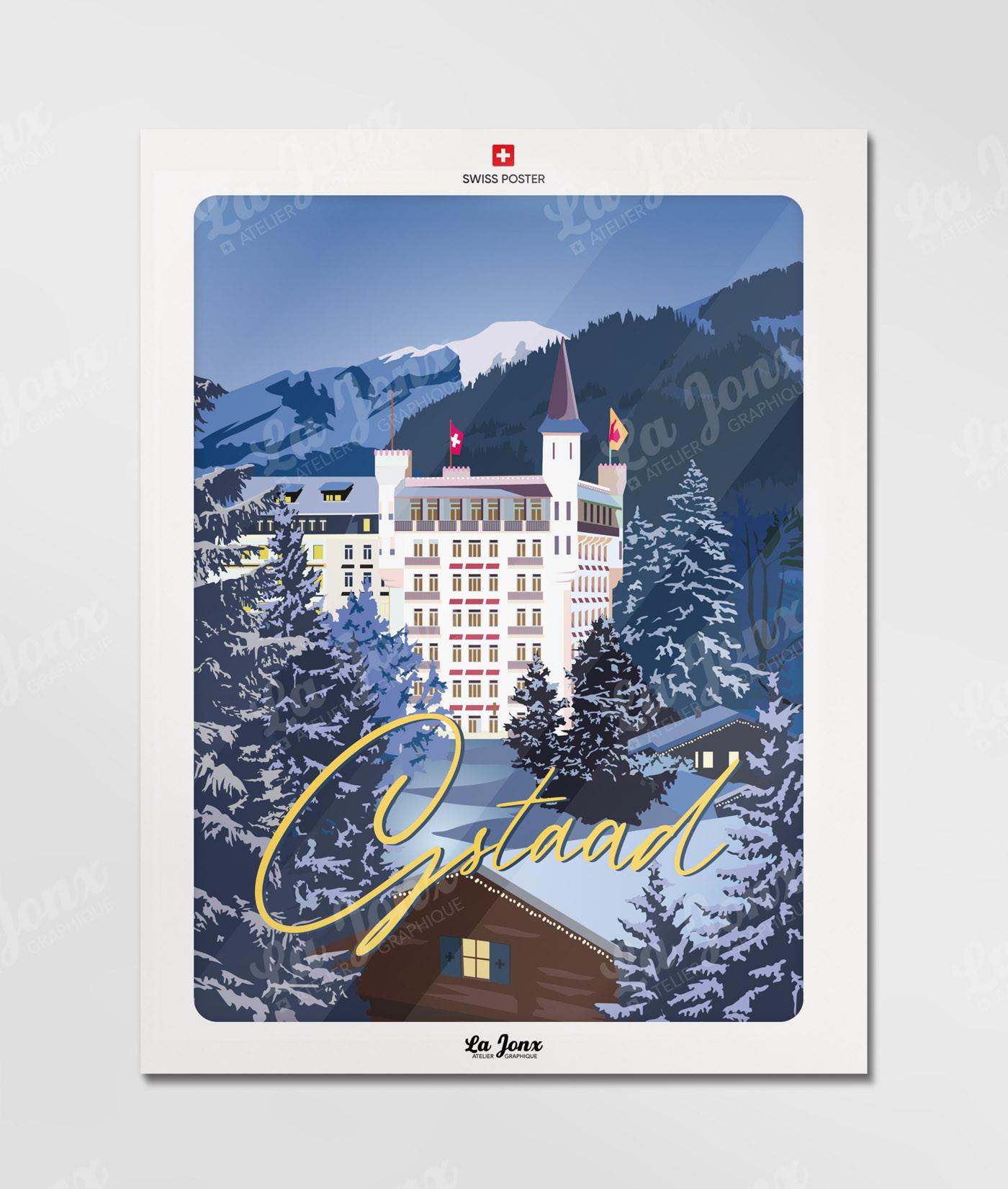 La-Jonx Poster Gstaad by Night  