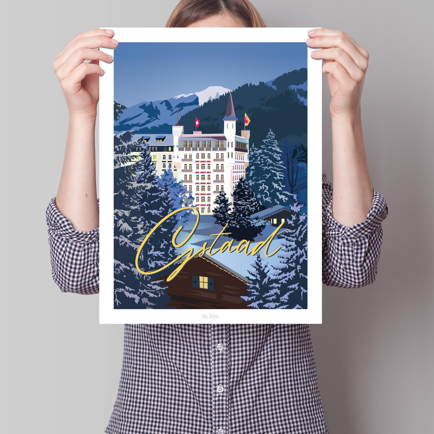 La-Jonx Poster Gstaad by Night  