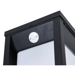 Vente-unique Set von 2 LED-Solar-Außenwandleuchten - L. 15 x H. 30 cm - Metall - Schwarz - FOZZANO  