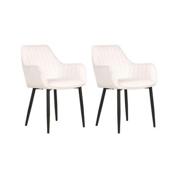 Lot de 2 chaises en Velours Glamour WELLSTON