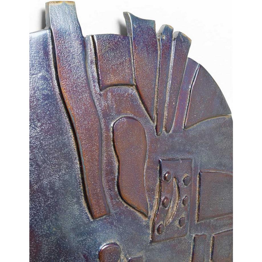 KARE Design  Wandobjekt Kala Antique anthrazit rund 45 