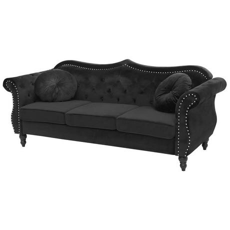 Beliani 3 Sitzer Sofa aus Samtstoff Glamourös SKIEN  